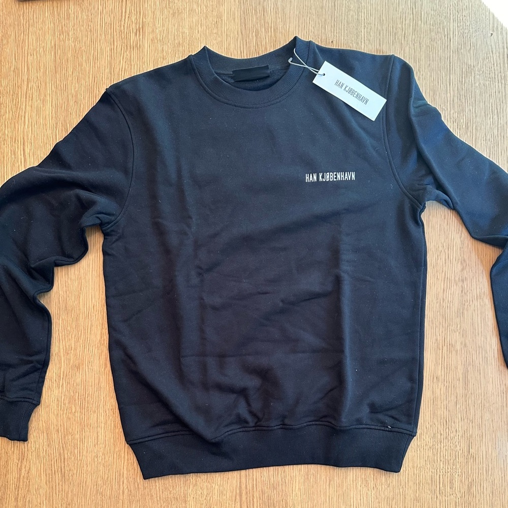 Han Kjobenhavn Logo Crewneck Sweatshirt Black Size L